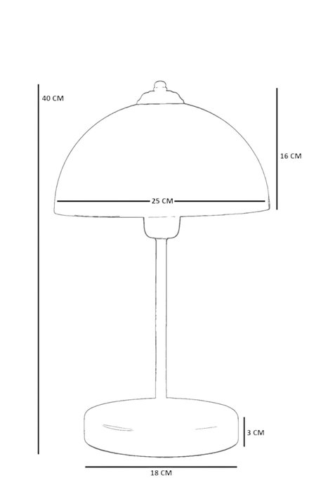 Opviq Lámpara de Mesa de Metal Roja 8894-4